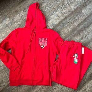 Disney's Mickey and Friends Santa's Favorite Hoodie and Sweatpants Set-Size XL